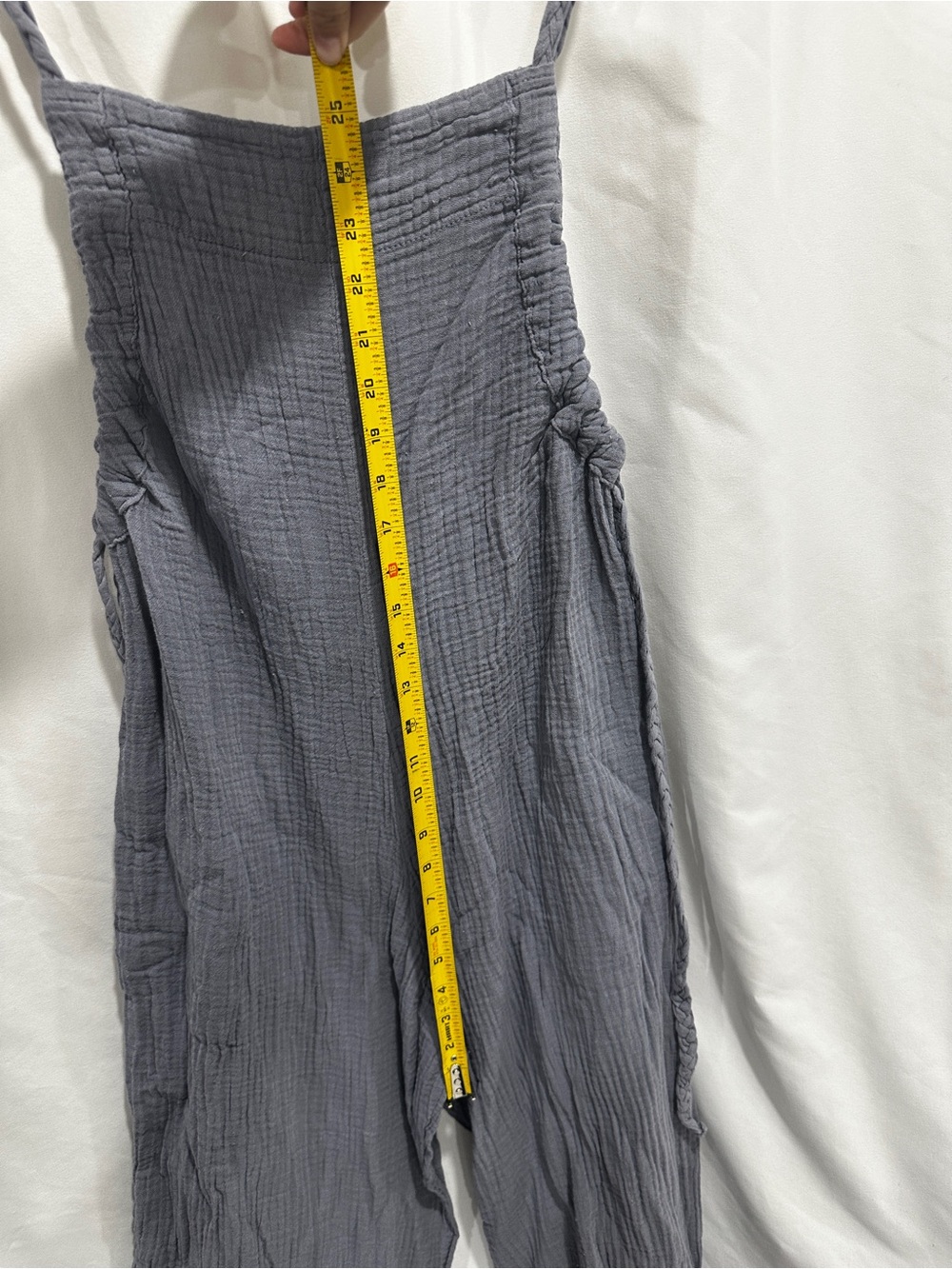 Otantik Muslin Cotton Jumpsuit One Size Dusty Lilac Gray Boho Wide Leg NWT - Picture 3 of 9